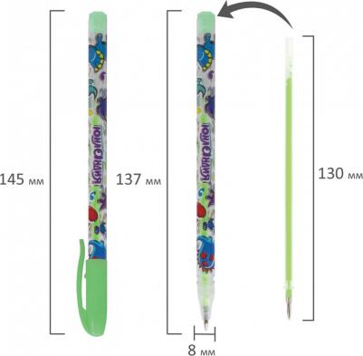 Ручки гелевые, НАБОР 12 шт. НЕОН, корпус с печатью, узел 0,7 мм, линия письма 0,5 мм, 142806 – фото 9