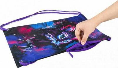 Мешок для обуви, карман, подкладка, светоотражайка, 43 х 33 см, "Neon cat" – фото 4