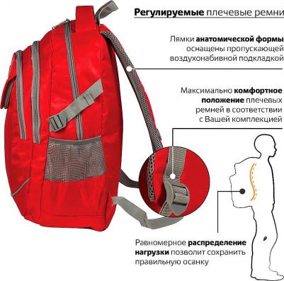 Рюкзак для старших классов/студентов/молодежи, "Рассвет", 30 литров, 46х34х18 см – фото 7