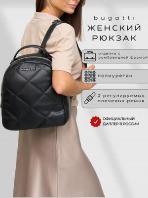 Рюкзак женский Cara, чёрный, полиуретан, 25,5х11х27,5 см, 7 л 49615101 – фото 1