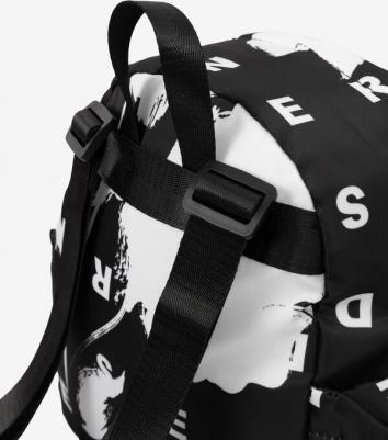 Рюкзак мягкой формы из плащовки черный с принтом для девочки – фото 2