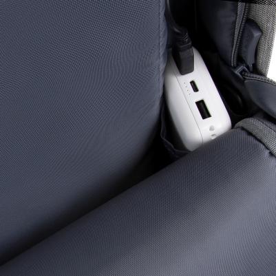 рюкзак для ноутбука унисекс 7567 grey/dark blue 17.3" – фото 8