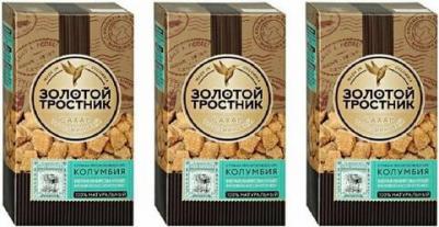Сахар Золотой Тростник тростниковый нерафинированный кусковой 450г – фото 1
