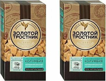 Сахар Золотой Тростник тростниковый нерафинированный кусковой 450г – фото 3