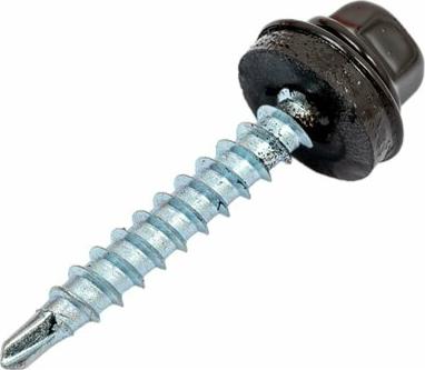 Кровельный саморез 4,8х35 RAL8019 (250 шт.) – фото 4