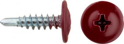 Саморезы клопы 16x4,2 мм с буром (200 шт.) красный RAL 3005