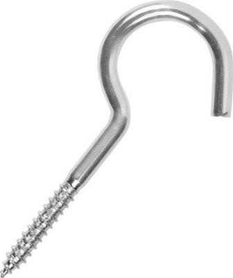 Оцинкованный крюк-шуруп d6,6хL100 мм 2 шт – фото 1