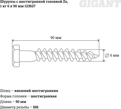 Шурупы 6.0x90, 1 кг – фото 2