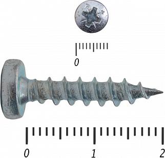 Саморез HIMTEXfix универсальный с полукруглой головкой 4,5*20 мм, для дерева, ДВП, ДСП и других материалов, шлиц Pozi. 500 шт – фото 3