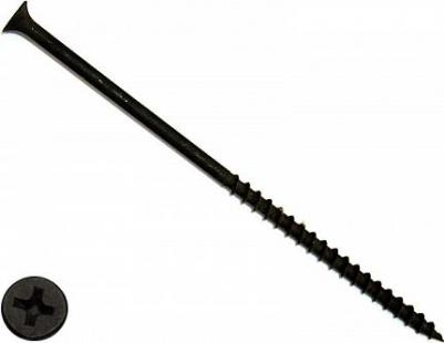 Саморез черный по дереву 4,8x127 1500шт чд127 – фото 1