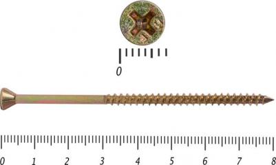 Саморезы для деревянных полов с алмазным наконечником 4.0х80 мм 100 шт. 04080FS