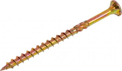 Саморезы по дереву ПРОФИ желтые, потайн. 4.0х60 мм 200 шт. 04060Fh