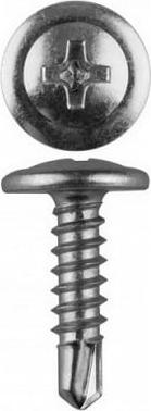 Оцинкованный саморез со сверлом Саморез пресс-шайба, со сверлом, 4.2x51 цинк, кор. 100 шт. 420514500100