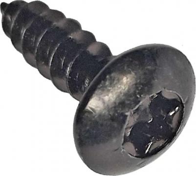 Саморез по дереву с полукруглой головкой 5,5x20, ТХ30, черный цинк предназначен для крепления металлических деталей и элементов к деревянным
