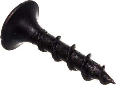 Саморез 200701 по дереву черный 3,5 х 19 мм оксидированный, 500 шт – фото 1