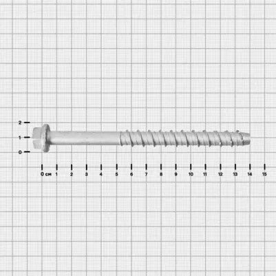 Анкер-шуруп по бетону оцинкованный 10x140 мм – фото 2