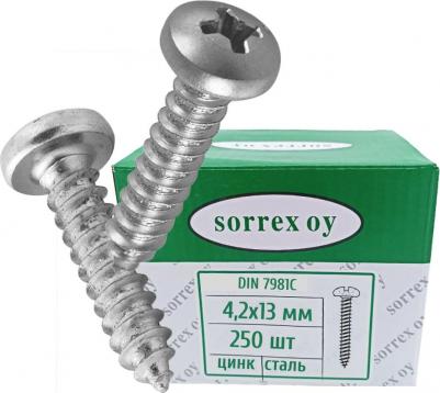 Саморез 4.2X13 DIN7981С 250 шт. 7981С-1-042-013 250