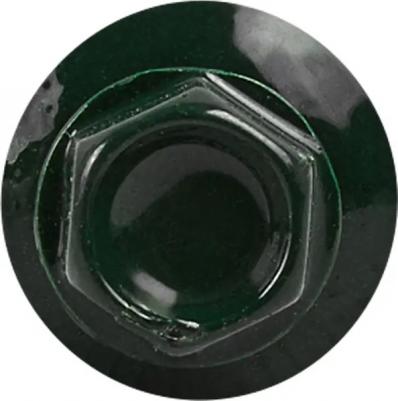 Саморезы кровельные с буром оцинкованные 4.8x35 мм 12 шт. RAL 6005 – фото 3