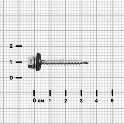 Саморезы кровельные с буром оцинкованные 4.8x35 мм 12 шт – фото 3