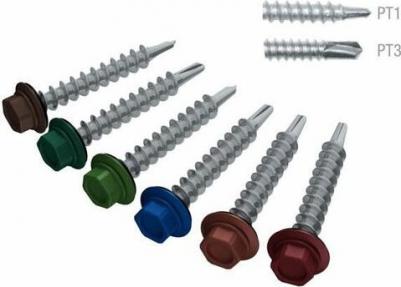 Кровельный оцинкованный саморез 4,8x19 мм, RAL 5002, 100 шт – фото 2