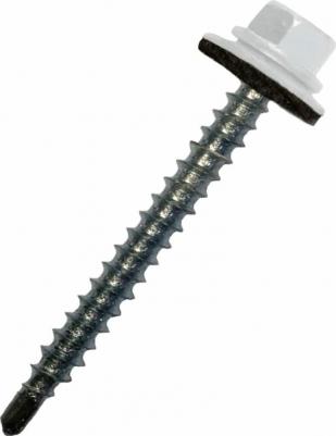 Кровельный оцинкованный саморез 4,8x19 мм, RAL 9003, 250 шт