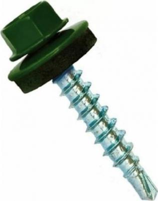 Саморез кровельный SMP2-81471-50, 5.5х25 мм цинк, шайба с прокл., PT3, RAL 6002