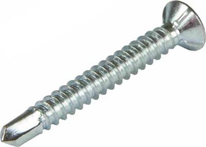 Саморез оконный SMP1-80901-100, 3.9х38 мм белый цинк, со сверлом – фото 2