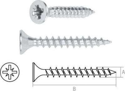 Шуруп универсальный 4,5х45 мм белый цинк 150 штук (SMP2-62620-150) – фото 2