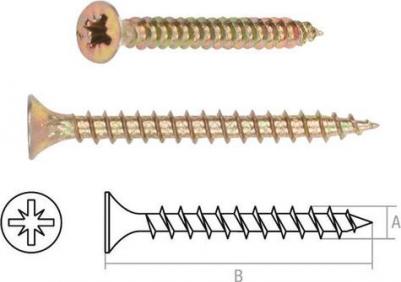 Шуруп универсальный 5.0х100 мм желтый цинк 50 штук (SMP2-80480-50) – фото 2