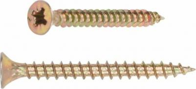 Универсальный шуруп 2,5x12 мм, желтый цинк, 100 шт. SMZ1-100392-100