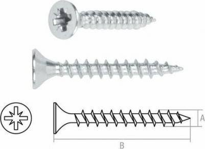 Универсальный шуруп 2,5x16 мм, 2000 шт. SMC1-42596-2000 – фото 1