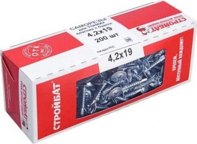 Саморезы для тонк.пластин оц.с буром 4,2х19,200 шт – фото 1
