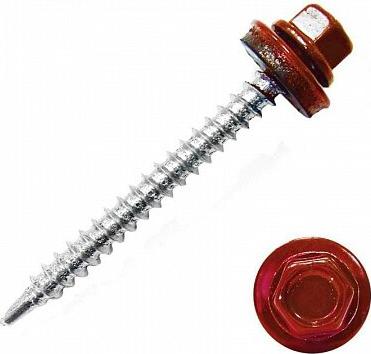 Саморез 4,8х70 RAL3011 темно-красный 30 шт – фото 1