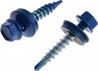 Саморез кровельный со сверлом 4,8х28 RAL-5005 (насыщ. синий) (60 шт) – фото 2