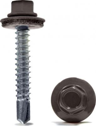 саморез Саморезы кровельные RAL-8017 4.8х28 мм (300 штук в упаковке) – фото 1