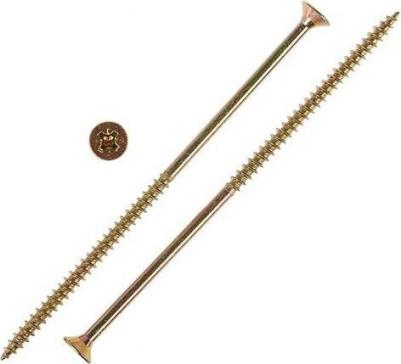 Универсальные саморезы 100х5,0 мм желтые 100 шт – фото 6