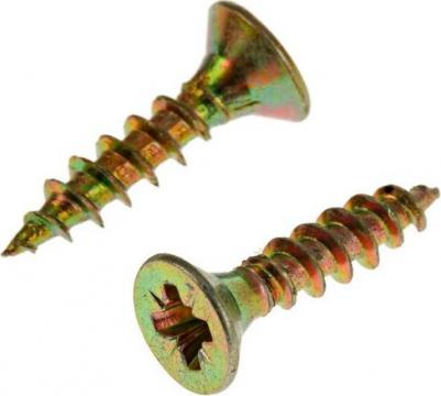 Универсальные саморезы 16х3,5 мм желтые 200 шт – фото 2