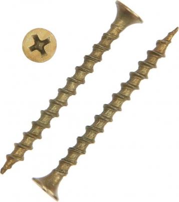 Саморез по дереву 3.5х35 мм, крупная резьба, желтый цинк, в упаковке 17 кг 9596655