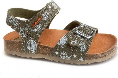 Детские сандалии из переработанных материалов на липучках, темно-зеленый