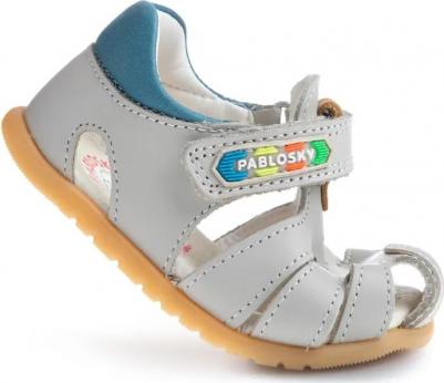 Детские сандалии из кожи на липучке, бежевый – фото 2