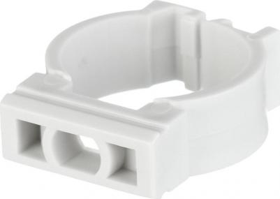 Крепеж-клипса для труб 25 мм с фиксатором серая (50 шт.) (GE50182) – фото 2