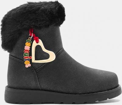 сапоги с воротником и подвесками из меха, бежевый – фото 7