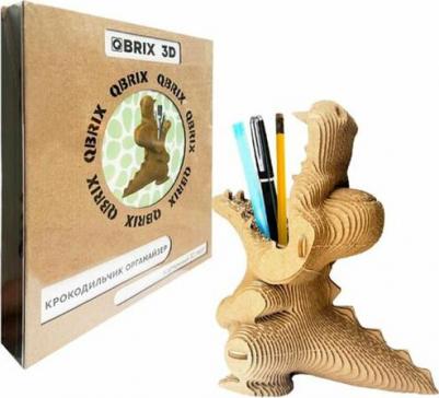 Картонный конструктор 3D-пазл – Крокодильчик органайзер – фото 2