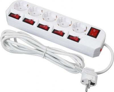 Сетевые фильтры Сетевой фильтр 500SH-3-SW-W 3м (5 розеток) белый – фото 8