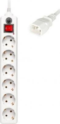 Сетевые фильтры Сетевой фильтр 600SH-1.8-UPS-W 1.8м (6 розеток) белый – фото 1