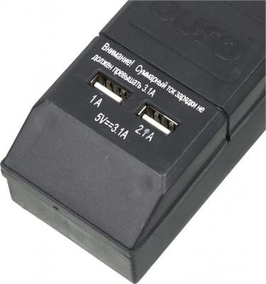 Сетевой фильтр BU-SP1.8_USB_2A 6 розеток 1.8м черный 2USB – фото 10