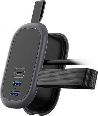 Переносной удлинитель Exnovo mini 1 розетка, 16А, 1xType-C PD, 20Вт, 2хUSB QC, 1.13м, черный