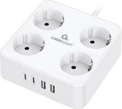 Сетевой фильтр Plate на 4 розетки 2 метра + 2 USB (PLT-4-C2U2-W-2) – фото 3