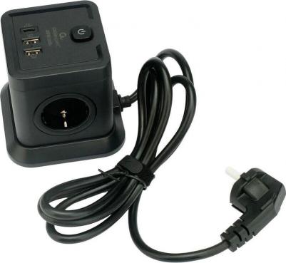 Сетевой фильтр Tower 4 Sockets 1xType-C PD 2хUSB 2m Black TWR-4-CU2-B-2 – фото 6