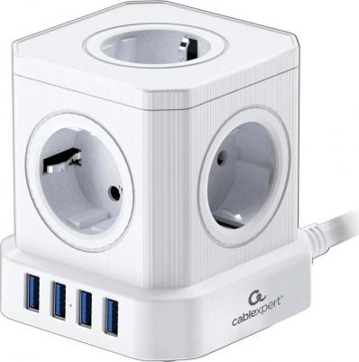 Сетевой фильтр Tower 5 Sockets 4хUSB 2m White TWR-5-U4-W-2 – фото 1